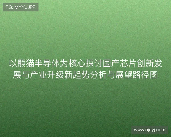 以熊猫半导体为核心探讨国产芯片创新发展与产业升级新趋势分析与展望路径图